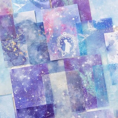 20pcs/Pack Watercolor Tie Dye Scrapbooking Papers, Vintage DIY Decoration Craft Papers, Holiday Gift, Handmade Collage Material, Personalized Scrapbook Planning Creative School Stationery Supplies