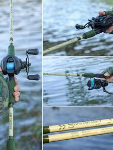 SOUGAYILANG 5.9ft/1.8m Ultralight Fishing Rod - Suitable For Freshwater And Saltwater Fishing Beginners, With EVA Handle And Ceramic Guides - Apricot - View 11