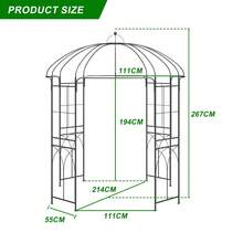 Gr8 Garden Pérgola de jardín metálica con forma de jaula para pájaros, ideal para plantas trepadoras y rosales. - Pérgola con forma de jaula para pájaros - Ver 2