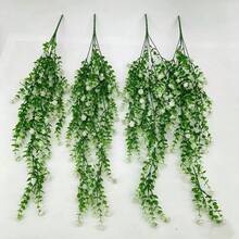 4pcs Artificial Ivy Hanging Plants - Indoor/Outdoor Fake Greenery, UV Resistant, Ideal For Wedding & Engagement Decor, Durable Plastic Structure, Garden Decorative Centerpiece - 4 Bundles - View 11
