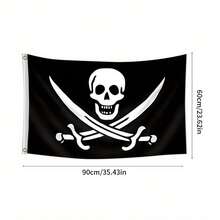 2x3 Ft Pirate Skull Flag - Durable Polyester Skull & Crossbones Flag With Brass Grommets For Indoor/Outdoor Decor - Pirate - View 9