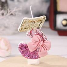 Nến số trang trí bánh sinh nhật hình nơ tím mộng mơ dành cho nữ, sản phẩm mới về, mặt hàng bán chạy xuyên biên giới. - Nhiều màu - Xem 6