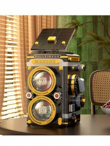 4 Unique Vintage-Style Building Modules Designed For Adults: Vintage Vertical Camera, Vintage Telephone, Vintage Projector, And Vintage Coffee Machine. Each Module Combines Design And Fun Assembly. The Vintage Vertical Camera Building Module Is Not Just A Toy, But Also A Work Of Art. - Multicolor - View 19