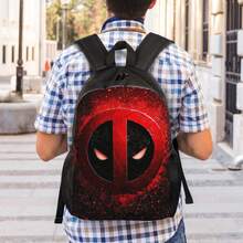 D-Deadpools Neutral Style Lightweight Backpack With Single Pocket Easy To Match And Comfortable To Wear For Busy Days Or Short Trips - 黑色 - 查看 7
