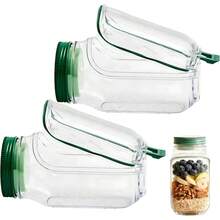 2Pcs Salad Pod Container, Vertical Layering Salad Pod, Built-In Bowl Design, Plastic Interval Salads Box With Leak Proof Sauce Dressing Case, Fresh Salads Storage For Lunch, Fruit - Green - View 12
