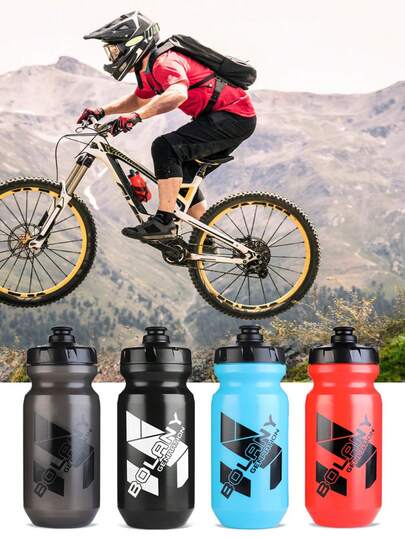 2pcs 610ML Cycling Water Bottle With Holder, Squeeze Style Outdoor Sports Water Cup, Suitable For Mountain Bike, Motorcycle, Convenient Hydration, Ideal Gift For Cycling Enthusiasts
