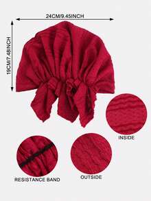 1 chiếc khăn trùm đầu tam giác bằng vải chiffon xếp ly dành cho nữ, có thể dùng để quấn tóc hoặc làm mũ cho người đang điều trị hóa trị, thích hợp sử dụng hàng ngày. - Nhiều màu - Xem 2