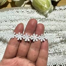 10m Embroidered Lace Trim, Suitable For Handicrafts, Sewing And Wedding Decorations - 10 Meters - View 1