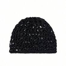 4pcs Hair Net Caps, Sleep Hair Nets, Head Covers For Wigs, Black Mesh Wrap Caps, Crochet Wave Chef Hats, Hair Bun Bouffant Caps, Suitable For Women Ballet Dancers Sleep Bonnet - Multicolor - View 5
