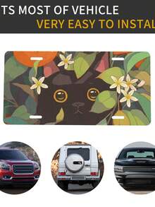 Cat Vintage Aluminum License Plate 6 X 12 Inch Metal Car Front License Plate Cover Car Decor Accessory Novelty Vanity Decoration Tag With 4 Holes Gift For Men Women - A - Xem 8