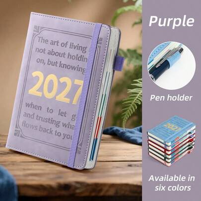 2027 Neuer Planer, Tagesplaner Kalender Notizbuch, Selbstdisziplin Tracker, 365 Tage Ein Seite Pro Tag Tagebuch, Geeignet für Erwachsene, Englische Schrift, Selbstdisziplin Tracker Tagebuch, Verwendet für effiziente Terminplanung und Planung