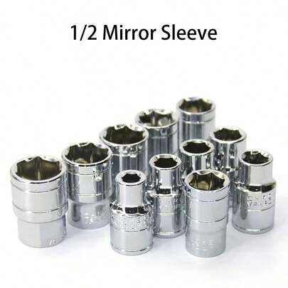 Juego de llaves de tuerca hexagonal corta de 1/2", kit de herramientas de hardware de zócalo hexagonal de 8-32 mm