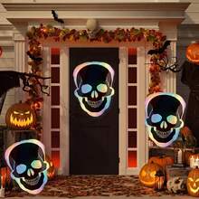 Globos de Año Nuevo, globos de sombrero negro, globos de Nye para decoración de Año Nuevo, suministros de fiesta de Año Nuevo, decoración de Navidad, decoraciones de fiesta, juegos de globo, 3 piezas - Gradiente de calavera de Halloween - Ver 5
