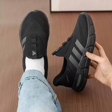 Adidas Giày thể thao chạy bộ SPORTSWEAR M unisex nhẹ, thoáng khí, kiểu dáng thường ngày - màu đen - Xem 6