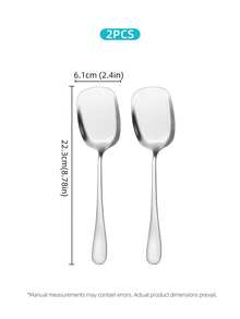 2/4/8Pcs Stainless Steel Serving Spoons, Buffet Scoops & Salad Ladle For Home Kitchen Hotel Restaurant - - - View 15