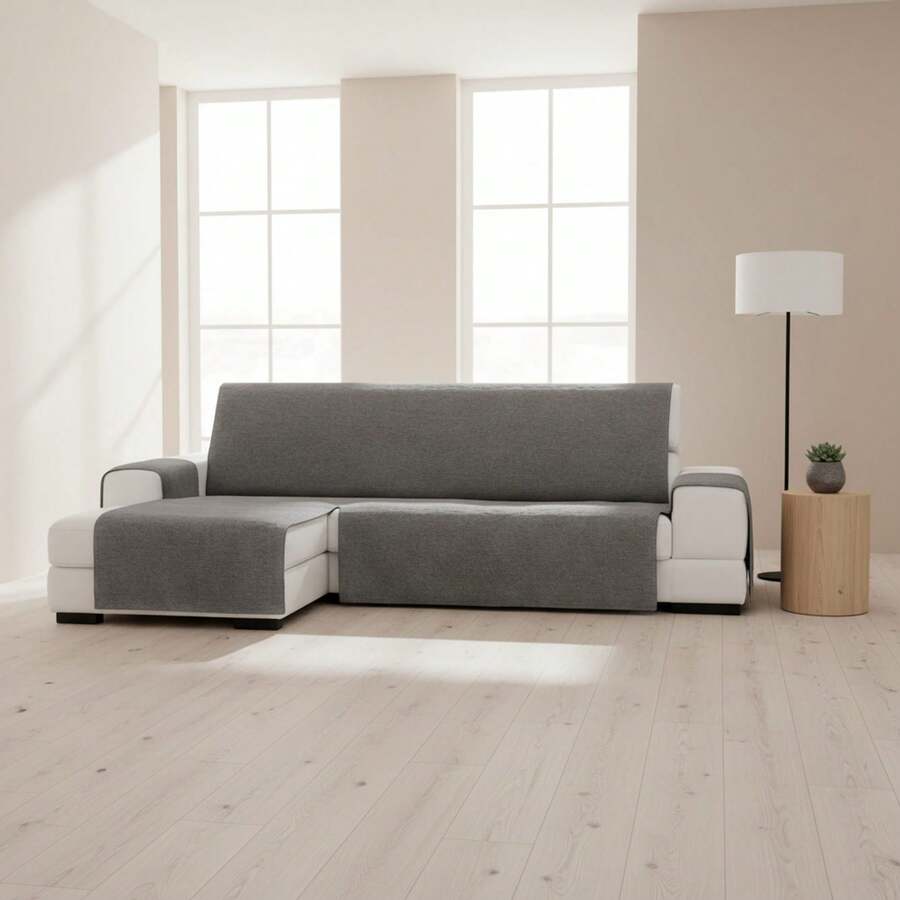 Kiva Universal And Versatile Left-Facing Chaise Lounge Sofa Cover, Various Colors Available – Easy-To-Fit Protective Chaise Lounge Sofa Cover For Backrest, Seat And Arms - 瓦萊裡婭藍2 - 查看 1