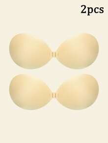 2 Pairs Reusable Adhesive Backless Strapless Front Closure Invisible Bra Pasties, Women's Lingerie & Intimate Accessories - Multicolor - View 13