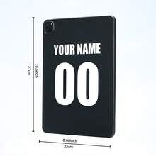 1 chiếc ốp lưng máy tính bảng tự thiết kế tên và số - Ốp bảo vệ màu đen tối giản cho iPad Air/Pro - Nhiều màu - Xem 2