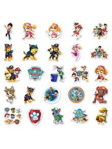 Paw Patrol 50张汪汪队贴纸，美国漫画儿童玩具贴纸，拍拍贴纸，扭蛋创意手账素材，贴纸 - 彩色 - 查看 4