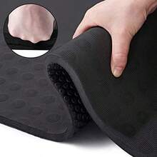 JELS - Tapete de yoga extra grueso 2/5 pulgadas diseño ergonómico 3D antideslizante material TPE certificado SGS tapete de yoga para hombres y mujeres con correa de transporte tapete de - 15MMnegro - Ver 2