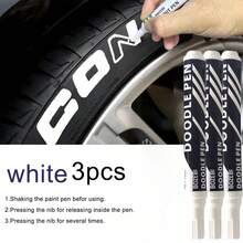 BOZEBI 3pcs, Waterproof Car Wheel Tire Paint Pen - Permanent Marker For Oily Marks, Graffiti, And Touch-Ups! Tire Paint Pen For Auto Repair - 3pcs - View 14