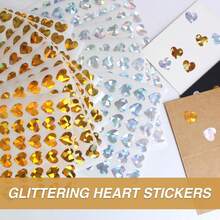 10 Stücke holografische Glas-Broken-Herz-Graffiti-Aufkleber 5,7x4 Zoll Gold Silber geeignet für Schreibwaren Planer DIY Schule Ermutigung Geschenkverpackung DIY Karten Umschläge Magazin Dekoration Feiertags-Party-Atmosphäre PVC selbstklebende Aufkleber - Herz aus zerbrochenem Glas - Übersicht 6