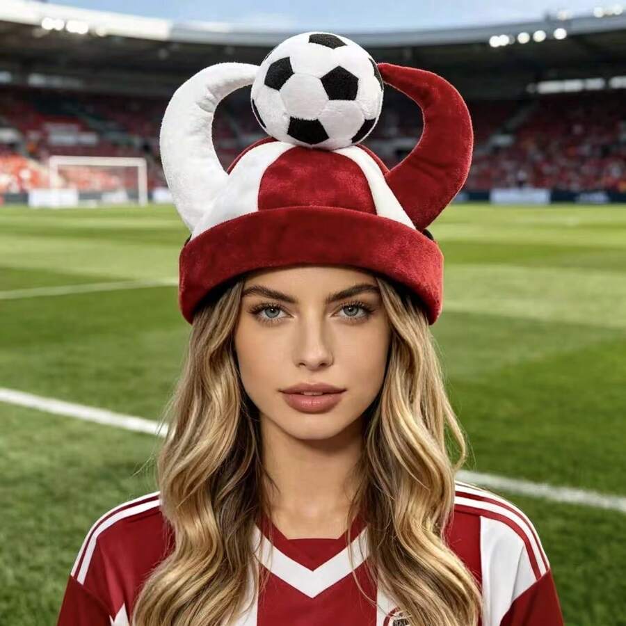 嘉年华足球帽，加油道具，庆祝派对帽，适合加油助威的足球帽 - A - 查看 1