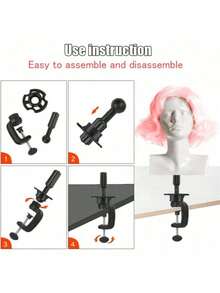 Chân đế ba chân điều chỉnh được 25 inch, giá đỡ đầu ma-nơ-canh để tập làm tóc giả và dùng làm đầu ma-nơ-canh (Không bao gồm đầu ma-nơ-canh) - Xem 8
