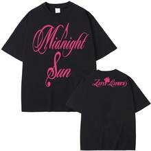 Midnight Sun Tee ZaraE Larsson Singer's Same Style Tee-Shirt Summer Casual 100%Cotton Tshirt Camiseta - 黑色 - 查看 1