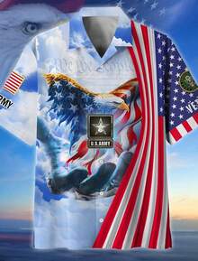 America's 250th Anniversary Independence Day Men's American US Flag Patriotic Fourth Of July Shirt Summer Shirt Button Up Shirt Short Sleeve Fashion Casual Holiday Summer Spring Turndown 3D Print - A508D-AL25280 - 查看 4