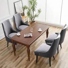 1/4/6件装菱形提花防水扶手椅套，现代纯色弹力餐椅套，适用于家庭、餐厅、酒店、客厅 - 彩色 - 查看 31