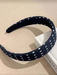 Bộ 2/1 chiếc băng đô chấm bi bằng polyester, kiểu dáng giản dị, phù hợp cho mọi mùa. - Nhiều màu - Xem 4