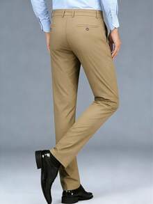 男士商务正装西裤三件套，纯色弹力直筒休闲裤，适合春、夏、秋、冬穿着。 - 彩色 - 查看 4