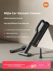 Xiaomi Aspirador de pó automotivo Mijia: Aspirador de pó portátil, pequeno, leve e sem fio para carros, com bateria de longa duração e sucção potente (combinação de sopro e fumaça). - A - Ver 1