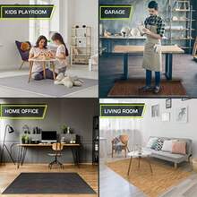 ProsourceFit Wood Grain Puzzle Mat 1/2-in 6 EVA Foam Interlocking Floor Tiles 24SQ FT for Secure Indoor Room Workout Flooring and Playmat - Gris Pizarra - Ver 7