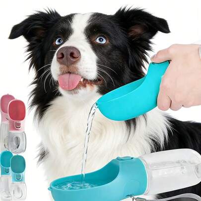 350ml Portable Dog Water Bottle, Designed For Outdoor Use, Suitable For Small To Medium Pets, Great For Travel, Battery-Free