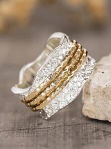 1pc Fashionable Women's Ring, Suitable As Valentine's Day Gift, Wedding Anniversary Party Accessory - 4# - View 5