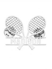 Broche de tenis personalizado - Insignia de nombre de raqueta de tenis personalizada - Multicolor - Ver 5
