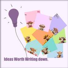 1/3/9/18 Sticky Note Set Highland Cow Pattern Sticky Notes - Cute Self-Stick Notes, Floral Cow Design, Super Sticky, For Office, Classroom, And Home Use, Perfect Gift For Students, Teachers, And School Supplies, Classroom Decor | Floral Pattern | Strong Adhesion - Multicolor - View 5