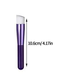 2Pcs Slanted Foundation Concealer Brush, Soft Synthetic Makeup Brush For Liquid Foundation, Portable Beauty Tool - Purple - View 8