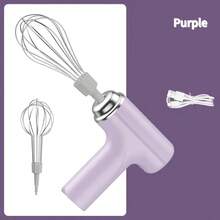 1pc Portable Electric Handheld Mixer And Beater - USB Rechargeable, Wireless, Compact, Lightweight, Easy To Use Hand Mixer Suitable For Baking Cakes, Cookies, Muffins - Ideal For Bakers And Professionals - Multicolor - View 11