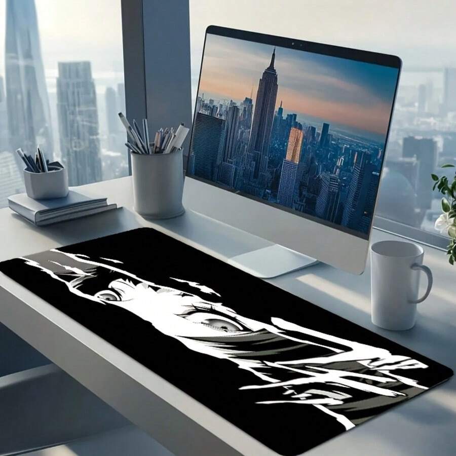 1pc Anime-Themed Mouse Pad - Large Gaming & Office Keyboard Mat | Rubber Mousepad | Compatible With PCs & Laptops | Durable, Smooth, And Comfortable | Perfect Desktop Accessory & Gift | Esports Desk Mat | Ideal For Home, Study, And Students - Mouse Pad - View 1