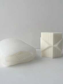 条纹十字香薰蜡烛硅胶模具 DIY石膏树脂十字蜡烛硅胶模具 - 白色 - 查看 3