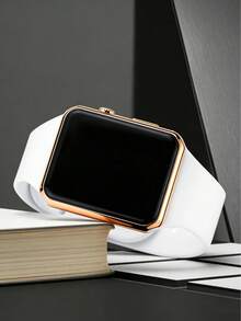 3/2件套时尚简约硅胶LED数字手表，适合中小学生日常佩戴，可作为朋友生日礼物、情人节礼物、返校季礼物、母亲节礼物，不可充电电池 - 彩色 - 查看 3