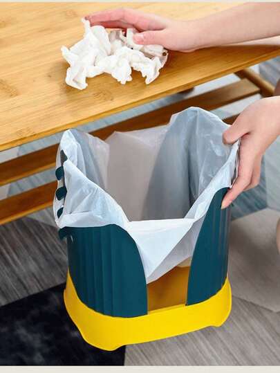 2 chiếc thùng rác gia đình điều chỉnh kích thước, giỏ đựng giấy vệ sinh nhà bếp, phòng tắm, giá đựng túi rác văn phòng kiểu dáng sáng tạo, thùng rác