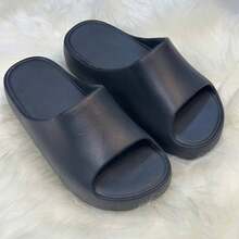 Women's Slide-Free Platform Sandal, Comfortable, Lightweight, High, Non-Slip Sole, Casual - màu đen - Xem 2
