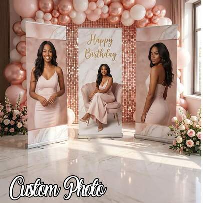 1 tấm banner tùy chỉnh, banner polyester in ảnh cá nhân hóa, phông nền trang trí sự kiện ngoài trời và hiên nhà, phù hợp cho đám cưới, sinh nhật và các lễ kỷ niệm nói chung, lý tưởng cho Giáng sinh, Lễ Tạ ơn và nhiều lễ hội khác, phông nền in tùy chỉnh, thích hợp cho trong nhà, sân vườn, hàng rào và là vật trang trí tiệc hoàn hảo cho mọi dịp.