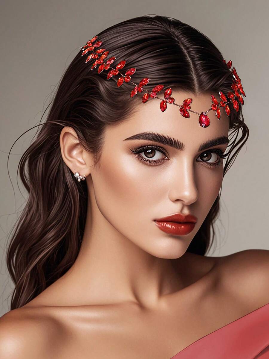 1pc Luxury Women's Headpiece, Forehead Pendant, Fashionable Crystal Headband, Bridal Headpiece, Wedding Party & Ball Hairpiece, Wedding Accessory, Women's Accessory, Personalized Hairpiece, Spring/Summer Hairpiece,Beach