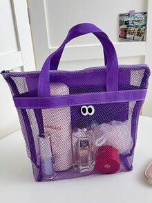 YIYIQCSJ Bolsa de playa de malla de gran capacidad, almacenamiento para habitación infantil, puede contener juguetes de playa, mochila de nylon transpirable con cordón, adecuada para piscina y exteriores - Multicolor - Ver 10