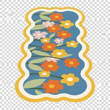 1pc Exclusive Custom-Made Floral Print Faux Cashmere Rug, Soft Plush Material, Bow Stripe Rug, Bowknot Rug, Fresh Style, Girly Rug, Living Room Rug, Bedroom Rug, Entryway Rug, Kitchen Rug, Bathroom Rug, Gaming Room Rug, Study Rug - Multicolor - View 22